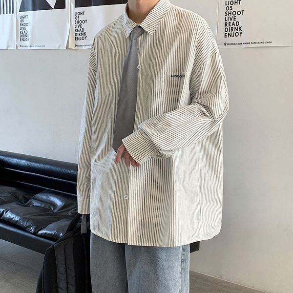 spring and autumn large men's freshcasual coat shirt shirtloose long sleeve striped lapel shirt coat b2x7e, Blue
spring and autumn large men's freshcasual coat shirt shirtloose long sleeve striped lapel shirt coat b2x7e, Blue