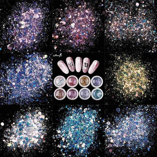 8 colors nail art glitter sequins mixed shape flakes uv gel polish sparkling powder dust 3d diy charm decorations, Silver;gold
8 colors nail art glitter sequins mixed shape flakes uv gel polish sparkling powder dust 3d diy charm decorations, Silver;gold