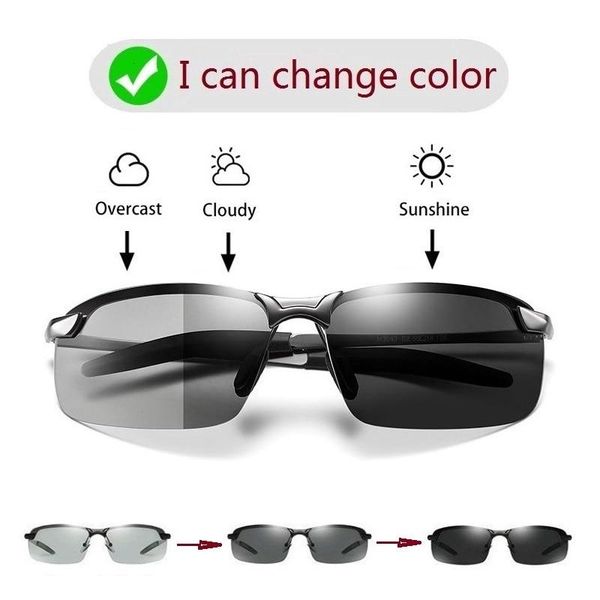 sunglasses pochromic men women driving chameleon glasses male change color sun day night vision driver's eyewear, White;black
sunglasses pochromic men women driving chameleon glasses male change color sun day night vision driver's eyewear, White;black
