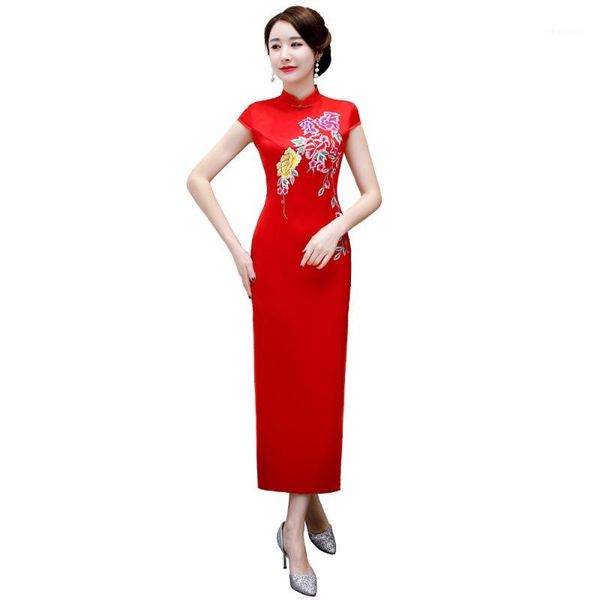 ethnic clothing shanghai story long qipao chinese traditional dress faux silk fabrics women's floral cheongsam for woman1, Red
ethnic clothing shanghai story long qipao chinese traditional dress faux silk fabrics women's floral cheongsam for woman1, Red