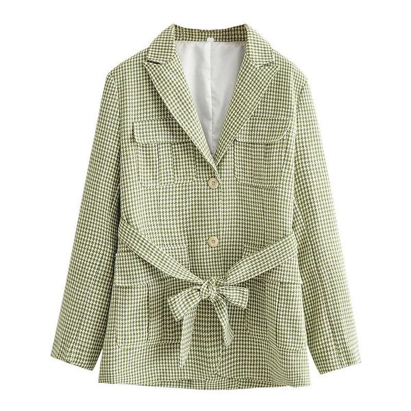 women's jackets jj - 435 fall 2021 europe and the united states small fragrant green wind plover tartan suit jacket, Black;brown
women's jackets jj - 435 fall 2021 europe and the united states small fragrant green wind plover tartan suit jacket, Black;brown