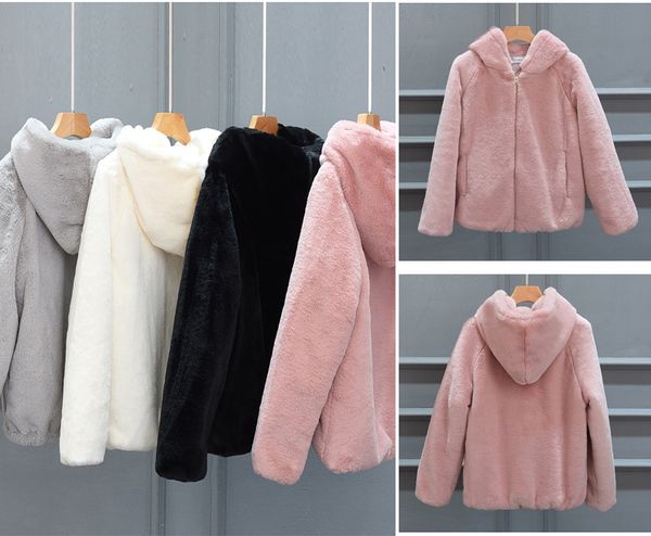 cross-border loose autumn and winter new korean version of wild plush thick hooded ladies imitation short fur coat, Black
cross-border loose autumn and winter new korean version of wild plush thick hooded ladies imitation short fur coat, Black