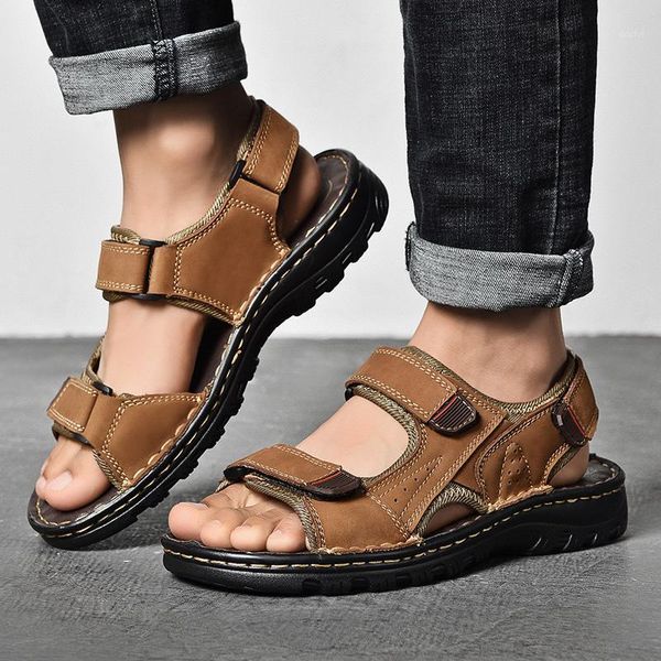 sandals summer genuine leather men outdoor breathable shoes beach fashion casual big size 471, Black
sandals summer genuine leather men outdoor breathable shoes beach fashion casual big size 471, Black