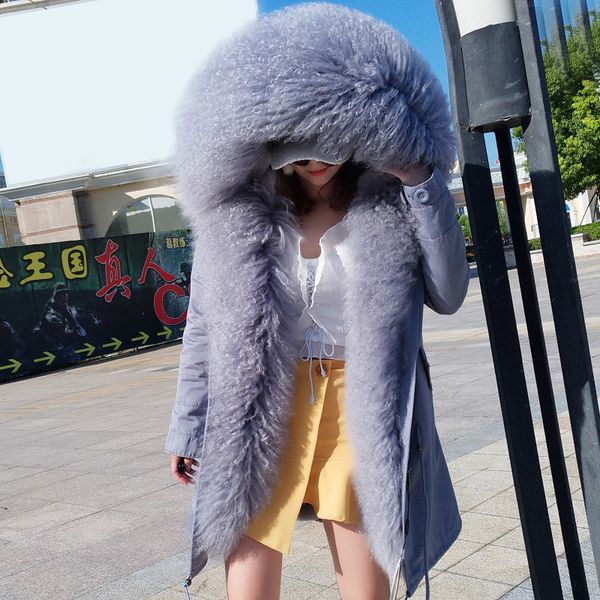 women winter coats 20 mao mao kong fashion women's luxurious lamb fur parka mongolia sheep fur hooded coat outwear winter jacketx1019, Black
women winter coats 20 mao mao kong fashion women's luxurious lamb fur parka mongolia sheep fur hooded coat outwear winter jacketx1019, Black