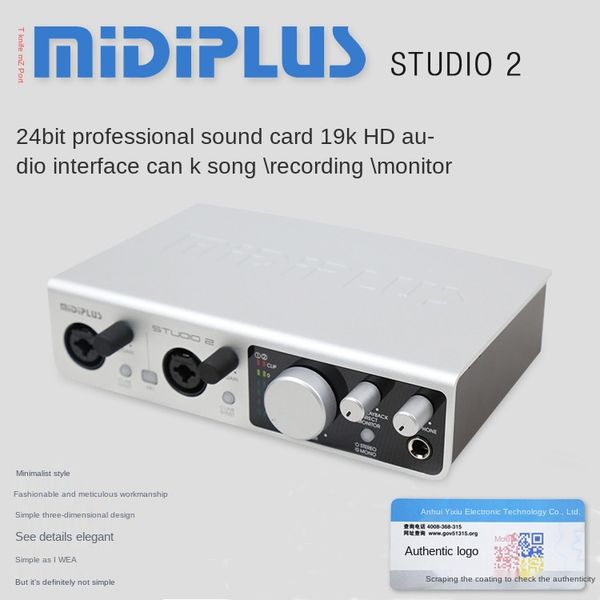 midiplus studio 2 professional audio interface karaoke live recording monitoring usb sound card dual input
midiplus studio 2 professional audio interface karaoke live recording monitoring usb sound card dual input