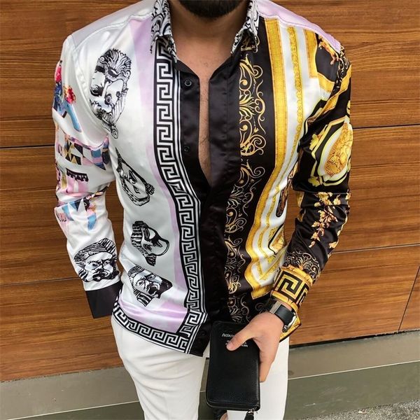 fashion streetwear autumn casual men's long sleeve shirts vintage pattern printing buttoned turn-down collar shirt men 220303, White;black
fashion streetwear autumn casual men's long sleeve shirts vintage pattern printing buttoned turn-down collar shirt men 220303, White;black