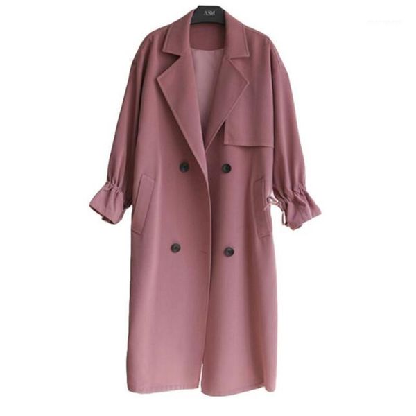 women's trench coats 2021 spring autumn women loose long sleeve fashion casual plus size solid color women's clothing1, Tan;black
women's trench coats 2021 spring autumn women loose long sleeve fashion casual plus size solid color women's clothing1, Tan;black