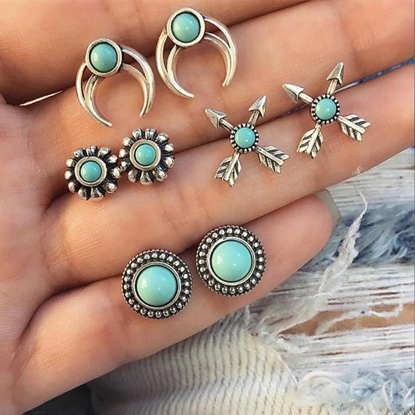 8 pcs/set vintage silver color arrow cross moon flower gem round earring set ladies punk personality party jewelry, Golden;silver
8 pcs/set vintage silver color arrow cross moon flower gem round earring set ladies punk personality party jewelry, Golden;silver