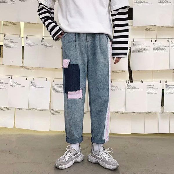 jeans men patchwork ins ankle-length leisure elastic waist plus size 3xl loose teens chic streetwear hip-hop trendy1, Blue
jeans men patchwork ins ankle-length leisure elastic waist plus size 3xl loose teens chic streetwear hip-hop trendy1, Blue