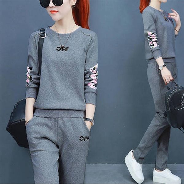 women casual sport set outdoor running tracksuit long sleeves o-neck letter printing slim and pants suit female gym clothes y201128, Gray
women casual sport set outdoor running tracksuit long sleeves o-neck letter printing slim and pants suit female gym clothes y201128, Gray