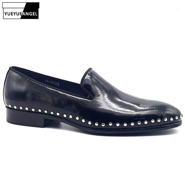 brand genuine leather loafers handmade black slip on rivet formal dress shoes men summer british pointed toe office flats shoes1
brand genuine leather loafers handmade black slip on rivet formal dress shoes men summer british pointed toe office flats shoes1
