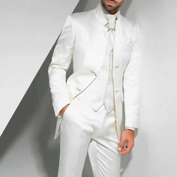 men's suits & blazers white satain wedding 3 pcs groom tuxedos formal stand collar male latest design jacket waistcoat with pants 2021, White;black
men's suits & blazers white satain wedding 3 pcs groom tuxedos formal stand collar male latest design jacket waistcoat with pants 2021, White;black