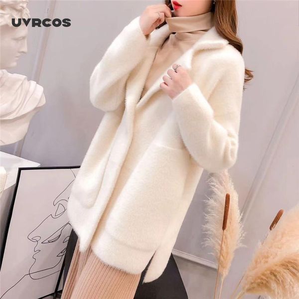 uvrcos 2020 autumn and winter new women's long-sleeved coat loose easy matching thick cardigan fashion solid color coat, Black
uvrcos 2020 autumn and winter new women's long-sleeved coat loose easy matching thick cardigan fashion solid color coat, Black