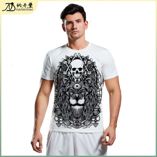 lion 3d digital printing men's chaozhou sports t-shirt with round neck and short sve, Black
lion 3d digital printing men's chaozhou sports t-shirt with round neck and short sve, Black
