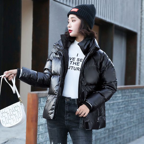 winter bright down short 2020 new loose women's thick cotton padded jacket fashion, Black
winter bright down short 2020 new loose women's thick cotton padded jacket fashion, Black