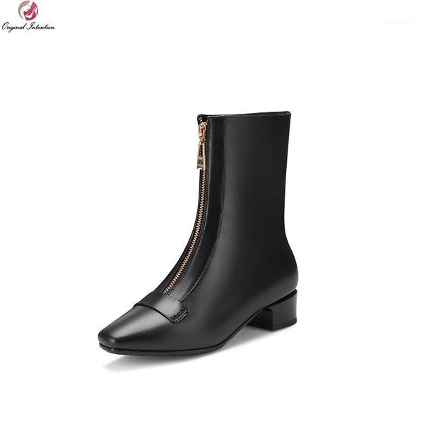 original intention popular woman square low heels zipper ankle black white boots square toe real leather shoes woman size 3-131
original intention popular woman square low heels zipper ankle black white boots square toe real leather shoes woman size 3-131