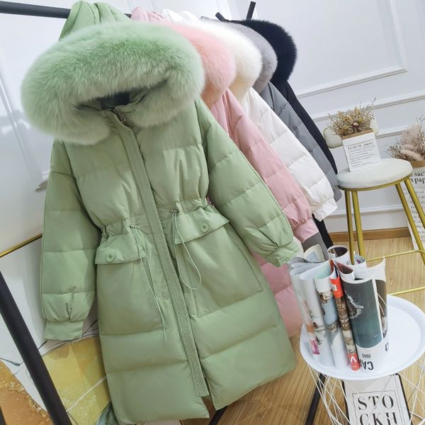 deat winter women big natural fox fur collar white duck down jacket female thick warm coat hooded wear long parkas mk440 201103, Black
deat winter women big natural fox fur collar white duck down jacket female thick warm coat hooded wear long parkas mk440 201103, Black