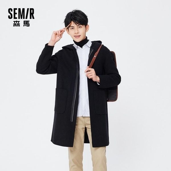 semir men clothes 2020 autumn new hooded big pocket long sheep wool coat men's simple woolen coat trend, Black
semir men clothes 2020 autumn new hooded big pocket long sheep wool coat men's simple woolen coat trend, Black