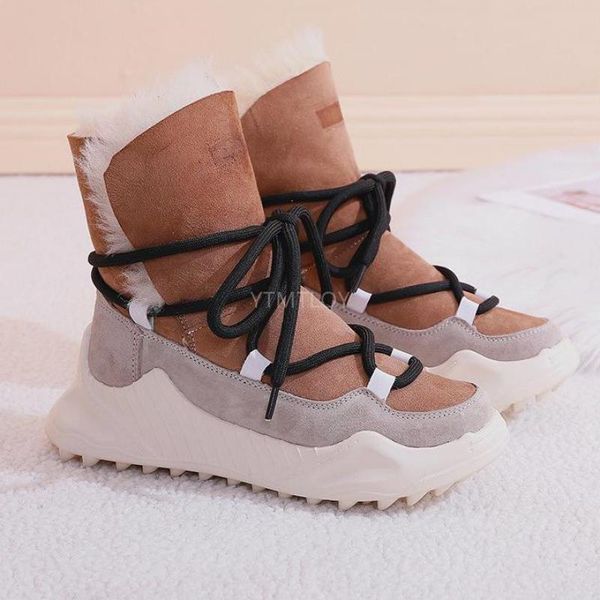 genuine leather women snow boots winter platform shoes ankle for non-slip keep warm wool women's sneakers cross-tied, Black
genuine leather women snow boots winter platform shoes ankle for non-slip keep warm wool women's sneakers cross-tied, Black