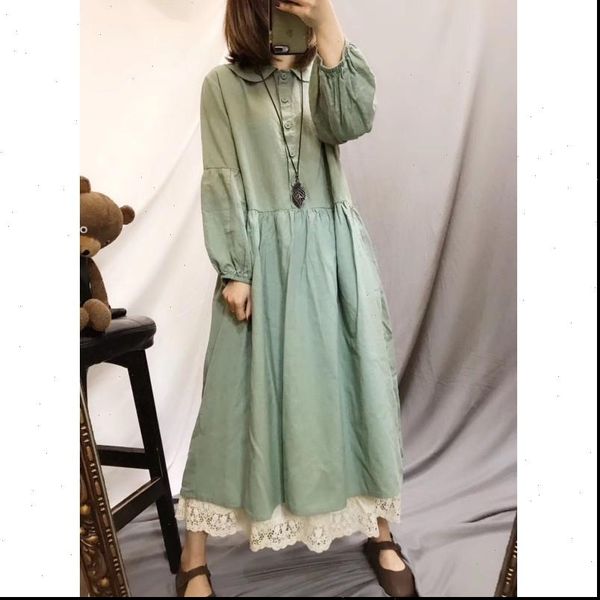 lace patchwork romantic lacing stitch dress peter pan collar vintage cotton lantern sleeve dress 2021 spring, Black;gray
lace patchwork romantic lacing stitch dress peter pan collar vintage cotton lantern sleeve dress 2021 spring, Black;gray