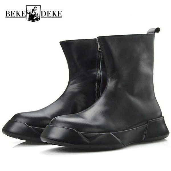 new winter high fur lining mens warm boots thicken platform genuine leather man shoes footwear zipper casual botas, Black
new winter high fur lining mens warm boots thicken platform genuine leather man shoes footwear zipper casual botas, Black