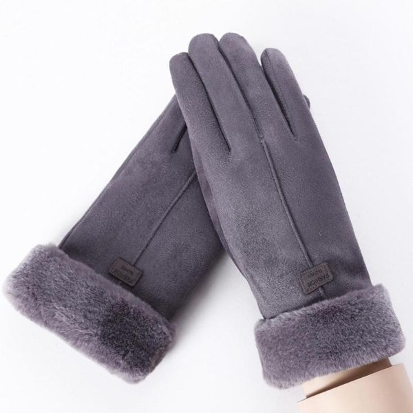 five fingers gloves women autumn winter full finger touch screen suede plush liner thick warm ladies girls outdoor sport hand wear, Blue;gray
five fingers gloves women autumn winter full finger touch screen suede plush liner thick warm ladies girls outdoor sport hand wear, Blue;gray