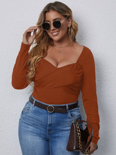 plus solid sweetheart neck tee r85o#, Black
plus solid sweetheart neck tee r85o#, Black