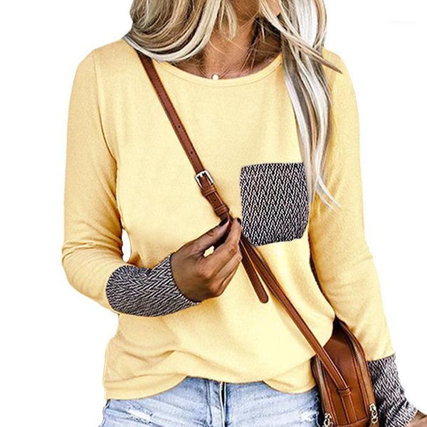 plus size splicing pullover women's autumn pocket o-neck long sleeve t-shirts casual street bottoming t shirt black white1, White
plus size splicing pullover women's autumn pocket o-neck long sleeve t-shirts casual street bottoming t shirt black white1, White
