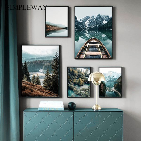 scandinavian nature landscape wall art poster mountain lake boat print nordic painting decorative picture modern home decoration q1218
scandinavian nature landscape wall art poster mountain lake boat print nordic painting decorative picture modern home decoration q1218