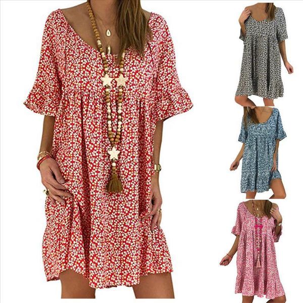 ladies short sleeve print chiffon loose dress women's round neck printed ruffled sleeve lace dress girl dress robe longue boheme, Black;gray
ladies short sleeve print chiffon loose dress women's round neck printed ruffled sleeve lace dress girl dress robe longue boheme, Black;gray
