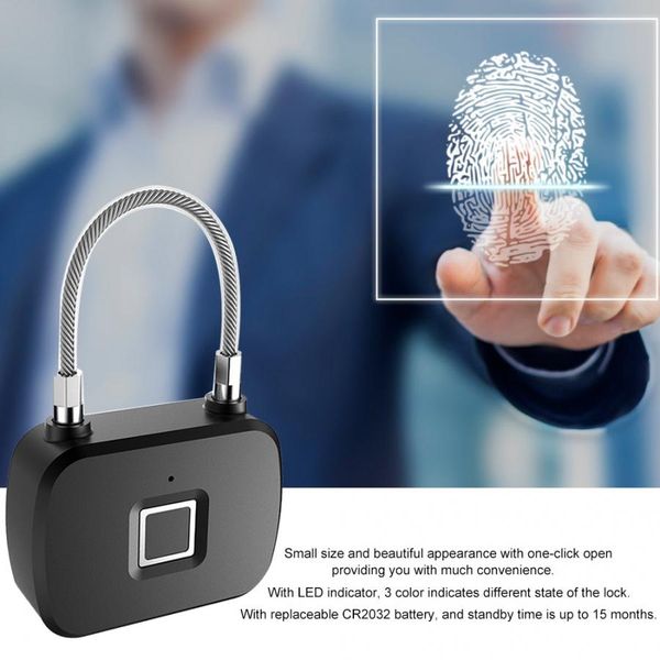 portable fingerprint lock smart padlock security anti-theft keyless led padlocks for travel suitcase backpacks electronic locks
portable fingerprint lock smart padlock security anti-theft keyless led padlocks for travel suitcase backpacks electronic locks