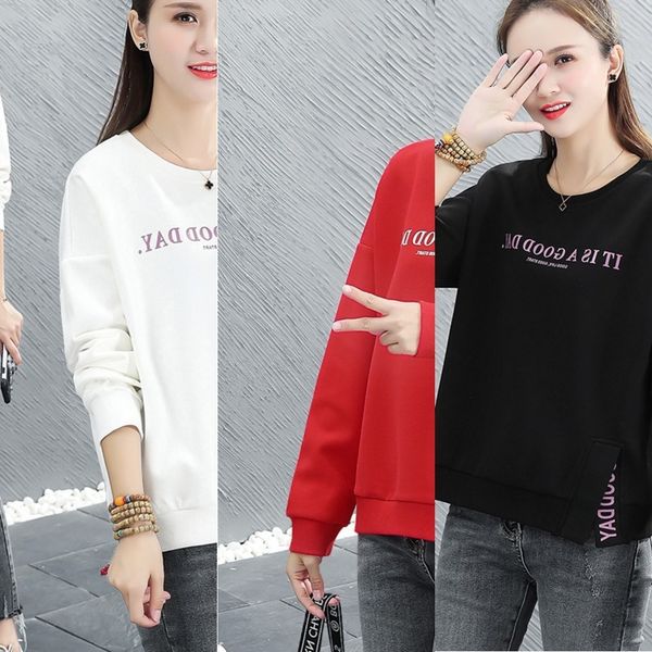 k8pvt short pulloverpullover women's long sleeve slim spring and autumn new korean style loose round collar pullover pullovercoat sweat, Black
k8pvt short pulloverpullover women's long sleeve slim spring and autumn new korean style loose round collar pullover pullovercoat sweat, Black