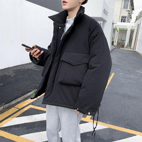 men's down & parkas solid thick winter coats men fashion street jacket loose pocket black office formal outwear1
men's down & parkas solid thick winter coats men fashion street jacket loose pocket black office formal outwear1