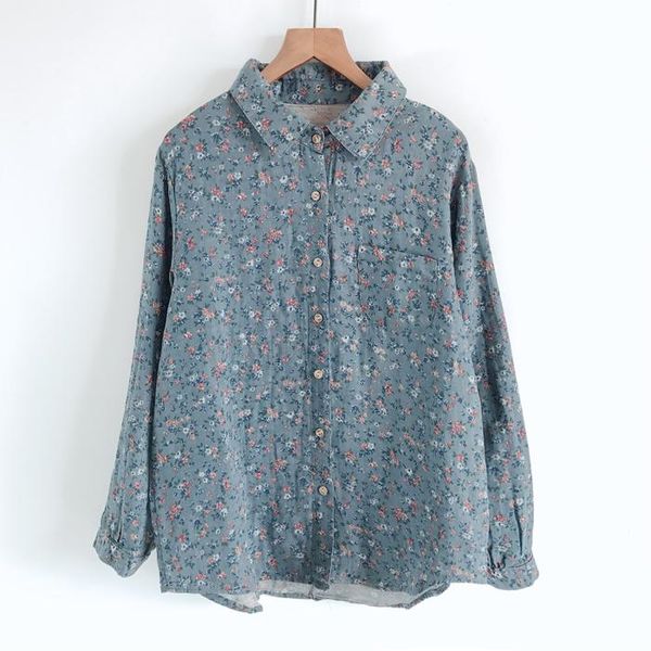 women's blouses & shirts rural wind printing lapel render unlined upper garment of soft double cotton shirt female autumn blouse, White
women's blouses & shirts rural wind printing lapel render unlined upper garment of soft double cotton shirt female autumn blouse, White