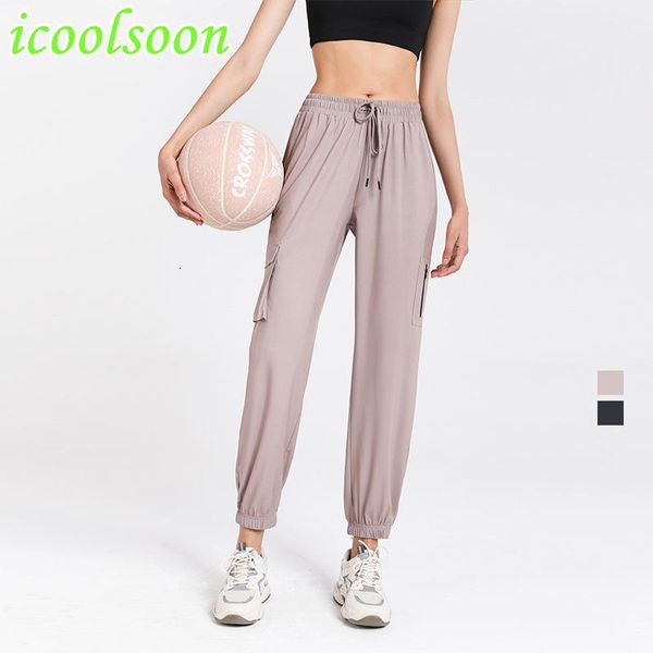 icoolsoon women straight loose breathable professional running quick-drying fitness training sports yoga gym pants with pocket, White;red 
icoolsoon women straight loose breathable professional running quick-drying fitness training sports yoga gym pants with pocket, White;red
