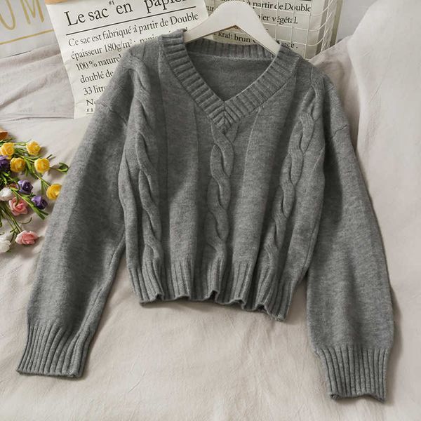 hemp pattern short slim fit slimming v-neck women's autumn winter solid long sleeve sweater fashion, White;black
hemp pattern short slim fit slimming v-neck women's autumn winter solid long sleeve sweater fashion, White;black