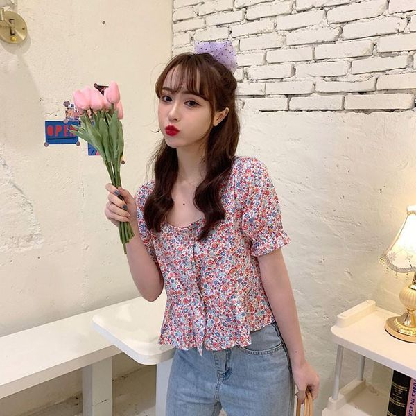 women's blouses & shirts women's floral blouse female short paragraph retro french doll shirt sleeve shirt1, White
women's blouses & shirts women's floral blouse female short paragraph retro french doll shirt sleeve shirt1, White