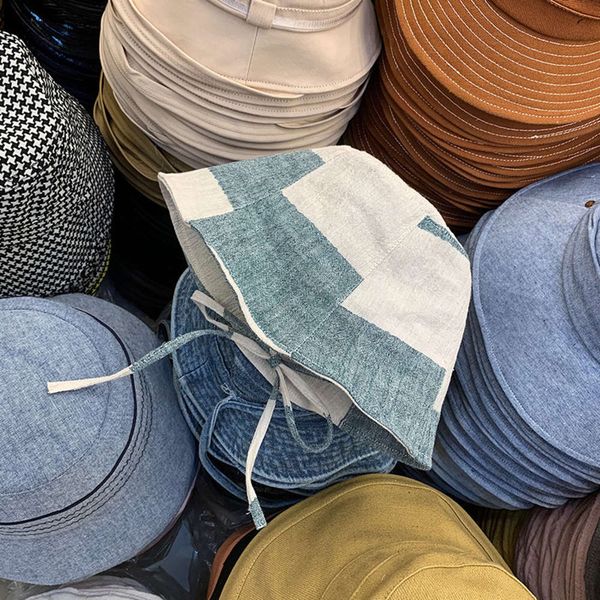 thin fisherman's female summer square lattice decoration personality versatile student travel girl leisure hat, Blue;gray
thin fisherman's female summer square lattice decoration personality versatile student travel girl leisure hat, Blue;gray