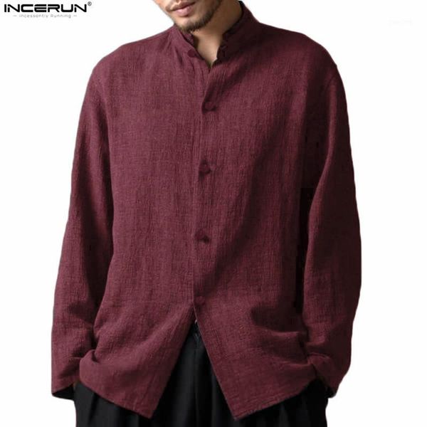 incerun men clothes 2019 chinese style linen shirts men casual breathable soft long sleeve casual shirt plus size chemise homme1, White;black
incerun men clothes 2019 chinese style linen shirts men casual breathable soft long sleeve casual shirt plus size chemise homme1, White;black