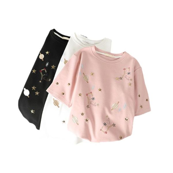 summer loose cartoon cute print short sleeve wild fashion tunic pullover shirt for women and girls, White;red
summer loose cartoon cute print short sleeve wild fashion tunic pullover shirt for women and girls, White;red