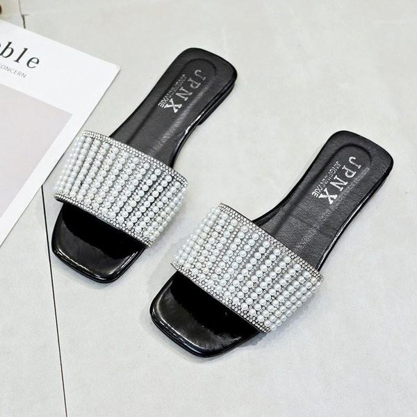 casual summer lady woman much pearl adorn casual female open toe women slides pearly flat loafers lazy mujer slippers shoes 431, Black
casual summer lady woman much pearl adorn casual female open toe women slides pearly flat loafers lazy mujer slippers shoes 431, Black