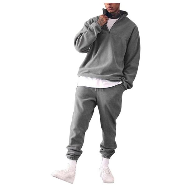 gym clothing 2pcs men's fashion sports suit leisure solid color standing collar running casual home athletic tracksuit #4, White;black
gym clothing 2pcs men's fashion sports suit leisure solid color standing collar running casual home athletic tracksuit #4, White;black