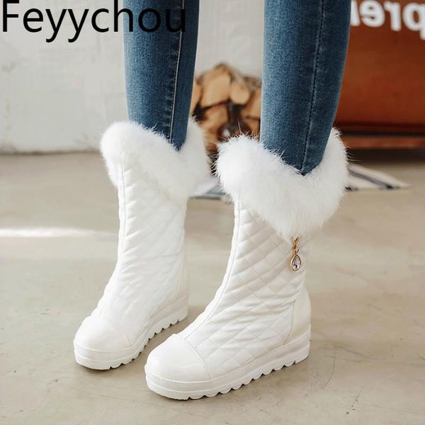 women boots autumn winter med heel warm ankle pu slip on height increasing plush flat snow boots 2020 fashion casual white, Black
women boots autumn winter med heel warm ankle pu slip on height increasing plush flat snow boots 2020 fashion casual white, Black