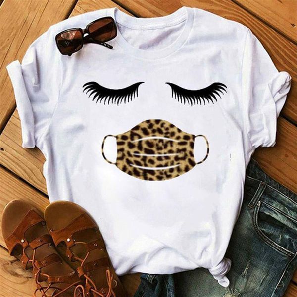 2021 women's fashion clothes t shirt leopard face mask eyelash print tee shirt female short sleeve tee harajuku t-shirts, White
2021 women's fashion clothes t shirt leopard face mask eyelash print tee shirt female short sleeve tee harajuku t-shirts, White