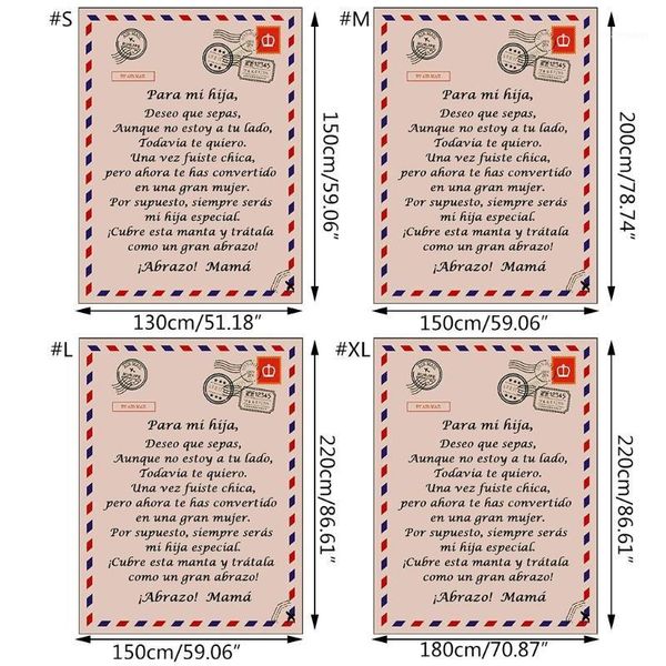personalized flannel blanket to daughter son spanish letter printed quilts mother encourage and love for girls boys gift1
personalized flannel blanket to daughter son spanish letter printed quilts mother encourage and love for girls boys gift1