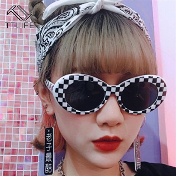 ttlife sunglasses for women men fashion plaid oval sun glasses eyewear retro frame hip hop gradient shades glasses, White;black
ttlife sunglasses for women men fashion plaid oval sun glasses eyewear retro frame hip hop gradient shades glasses, White;black