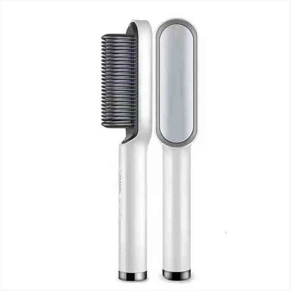 professional brush hair straightener ceramic electric straightening beard brush fast heating curler straightener comb styler, Black
professional brush hair straightener ceramic electric straightening beard brush fast heating curler straightener comb styler, Black