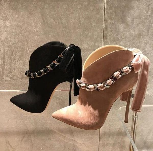 black nude pink burgundy pointed toe chains strap ankle boots ladies front v slip-on dress party shoes women flock bowtie shoes
black nude pink burgundy pointed toe chains strap ankle boots ladies front v slip-on dress party shoes women flock bowtie shoes