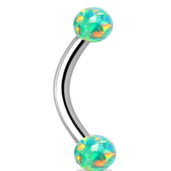 showlove-1pc synthetic opal ball internally threaded curved eyebrow barbell rings piercing 16g banana eyebrow body jewelry q jllutw, Silver
showlove-1pc synthetic opal ball internally threaded curved eyebrow barbell rings piercing 16g banana eyebrow body jewelry q jllutw, Silver