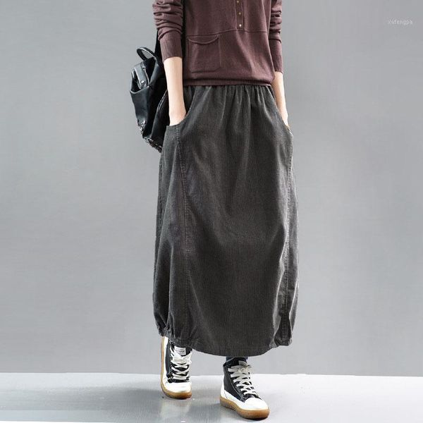 nini wonderland spring cotton corduroy skirt women solid vintage midi skirts 2020 female elastic waist brief bud skirt big size1, Black
nini wonderland spring cotton corduroy skirt women solid vintage midi skirts 2020 female elastic waist brief bud skirt big size1, Black
